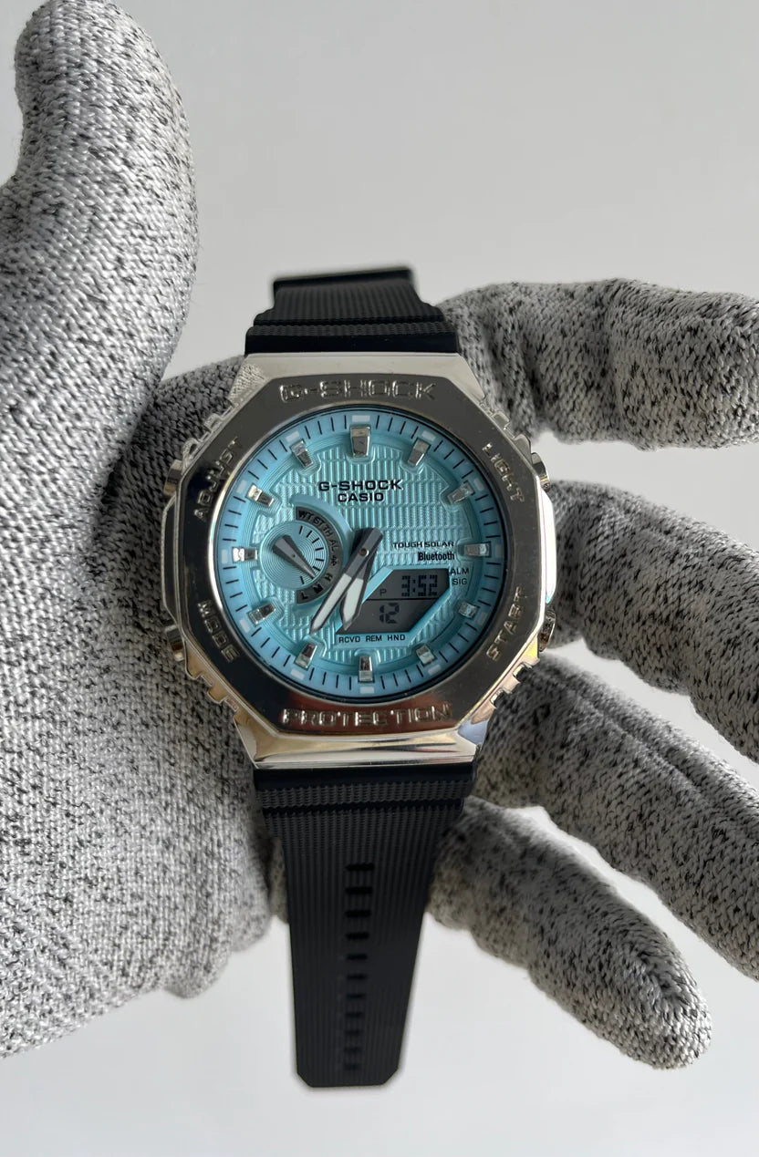 GShock-GM-2100 (Blue dial Analog Digital Watch)