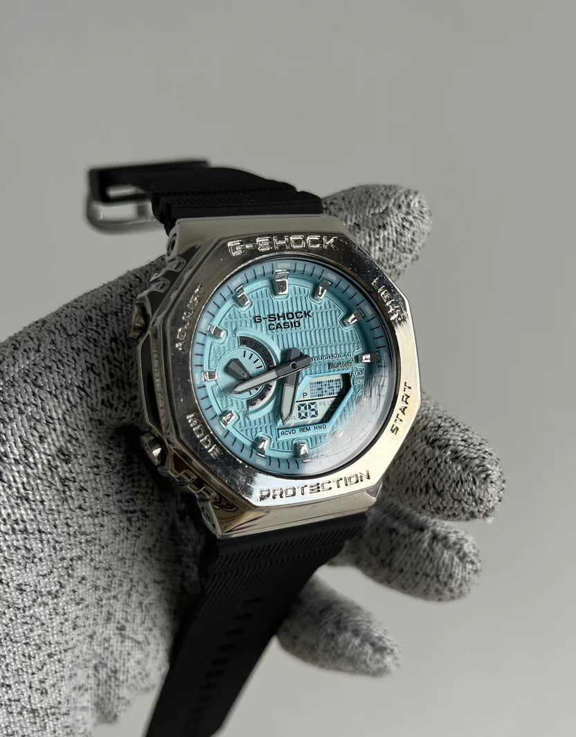 GShock-GM-2100 (Blue dial Analog Digital Watch)