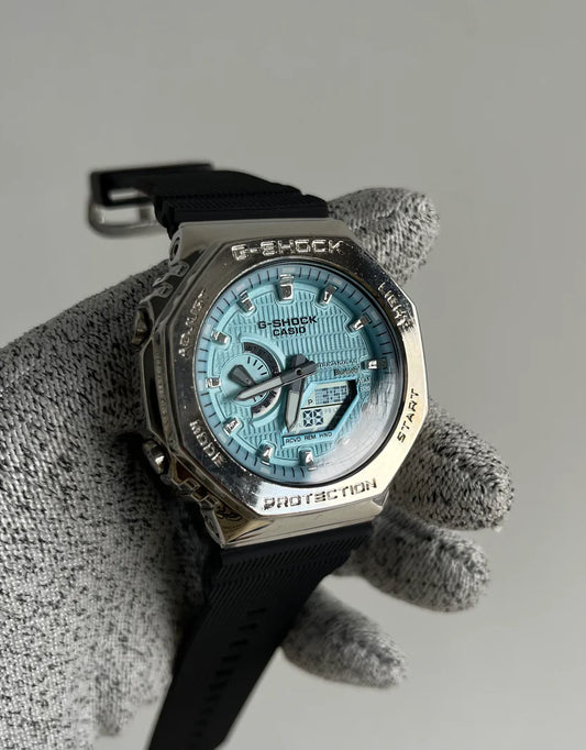GShock-GM-2100 (Blue dial Analog Digital Watch)