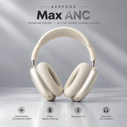 Aerpods Max (Active Noise Control + Popup Sensor) Starlight