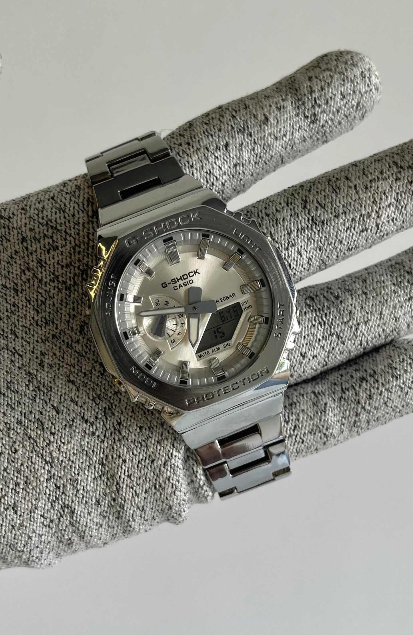 GShock-GM2110D (White dial Analog Digital Watch)
