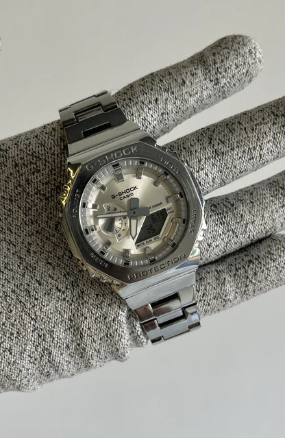GShock-GM2110D (White dial Analog Digital Watch)