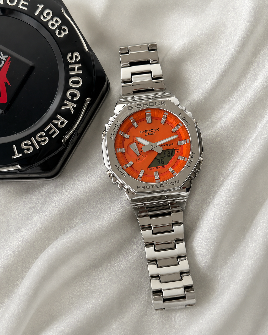 GShock-GM2110D (Orange dial Analog Digital Watch)